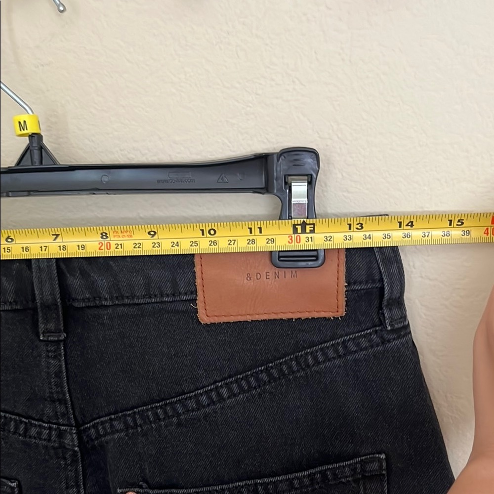 Knee-Length Black Denim Skirt - Picture 5 of 7